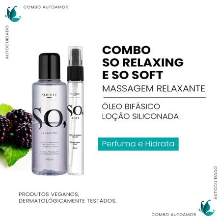 Imagem de Kit So Soft Loção Siliconada 30ml + Óleo Corporal Bifásico 140ml Sophie Sensual Feelings