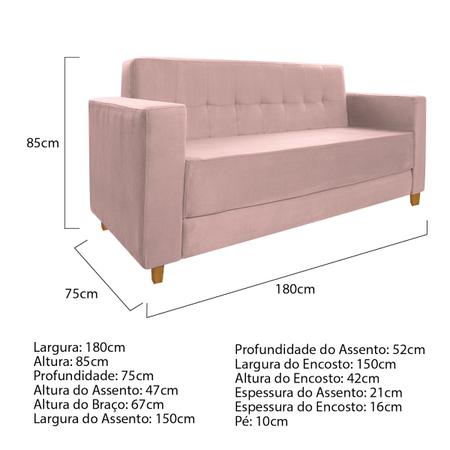 Imagem de Kit Sofá 2 Lugares e 2 Poltronas Denver Linho - ADJ Decor