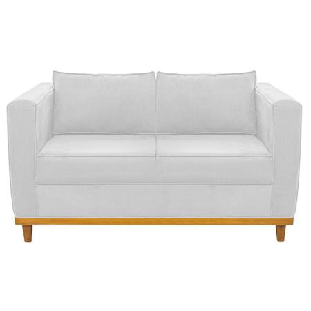 Imagem de Kit Sofá 2 Lugares e Poltrona Europa Suede Branco AM Decor