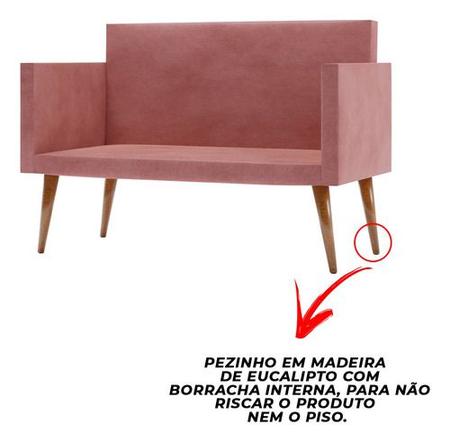 Kit Sofá Namoradeira + Poltrona Decorativa Liz Hoje - Zinn Moveis Imagem de Kit Sofá Namoradeira + Poltrona Decorativa Liz Hoje