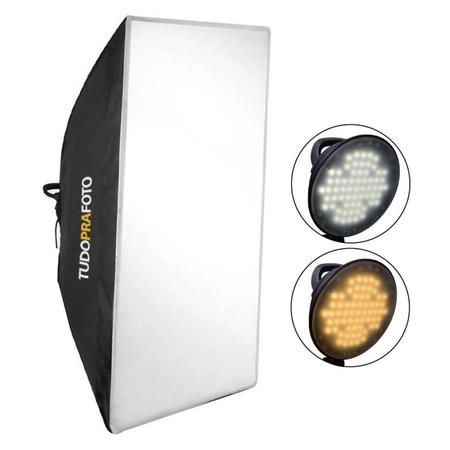 Imagem de Kit Softbox 50X70 Com Iluminação De Led Bicolor + Tripé