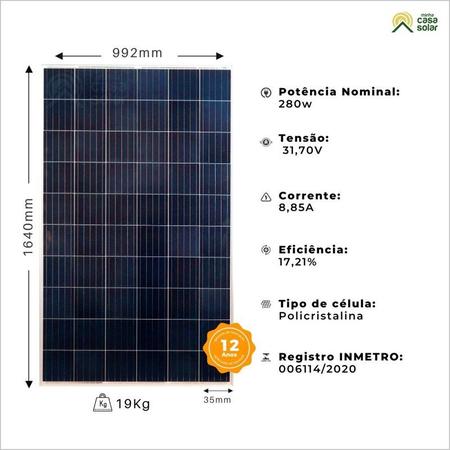 Imagem de Kit Solar Iluminação 280w Resun 5 Lâmpadas com Bateria 12v