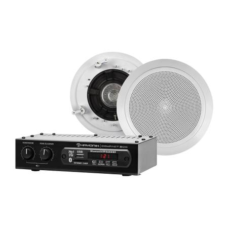 Imagem de Kit Som Ambiente 200 Comfort Line 8 Ohms Amplificador 20W +  Arandelas 60W Hayonik 00073690