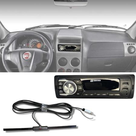 Imagem de Kit Som Automotivo Radio Fm Antena Eletrica Interna