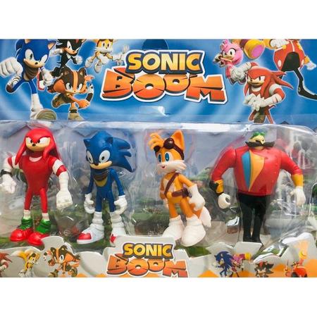 Kit Cartelado 6 Bonecos Sonic Não Articulado