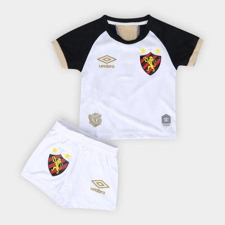 Kit de Uniforme de Futebol Infantil do Sport Club do Recife I 21 com Camisa  e Calção Umbro em Promoção