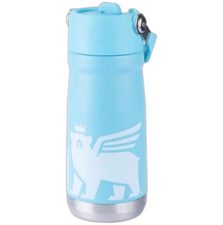 Imagem de Kit stanley pote térmico com garfolher e garrafa térmica flip straw 500ml azul pool kids