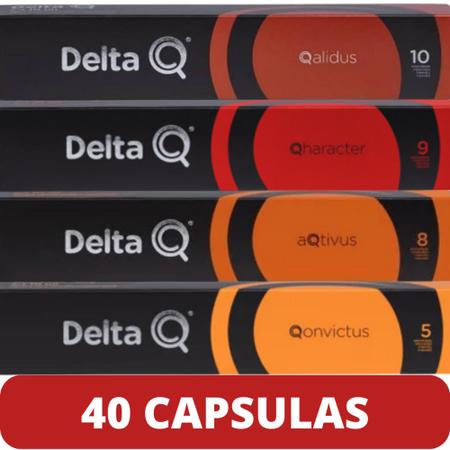 Kit Suave 40 Capsulas de Cafe para Maquinas Delta Q Qalidus Qharacter aQtivus Qonvictus - DeltaQ Imagem de Kit Suave 40 Capsulas de Cafe para Maquinas Delta Q Qalidus Qharacter aQtivus Qonvictus