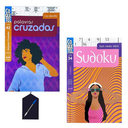 Kit Coquetel Cruzadox Caça Criptogram Cruzadas Logica Sudoku