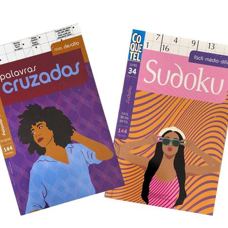 Kit 3 Revistas Coquetel Sudoku com Brinde