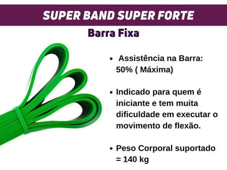 Imagem de Kit Super Bands Bravus Sport Elástico Extensor - Nível Leve, Médio, Forte e Super Forte