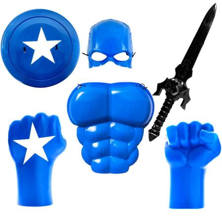 Arma Espada Brinquedo Plástico Mestre Índigo Azul Caça Aventura