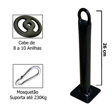 Kit Suporte e Barra Para Agachamento Sumo Com Mosquetão 8cm - FamaFit -  Protetor de Barra para Agachamento - Magazine Luiza