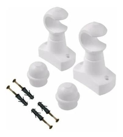 Kit Suporte P/ Varão 28mm Varias Cores Pvc (3 Peças) Reibraz Imagem de Kit Suporte P/ Varão 28mm Varias Cores Pvc (3 Peças) Reibraz