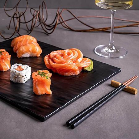 Jogo japonês para sushi em cerâmica artesanal p/ 6 pessoas