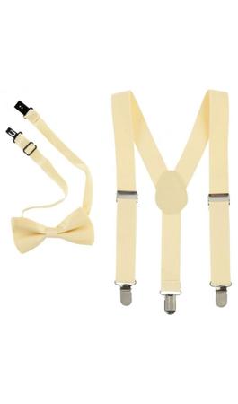 Imagem de kit suspensorio e gravata pimpolho bege