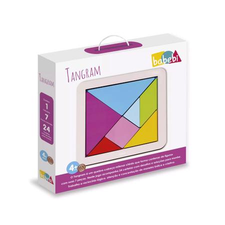 Mercado Diversão : Kit Tangram Quebra-cabeça Infantil + Jogo da Velha Entre  Gato e Rato