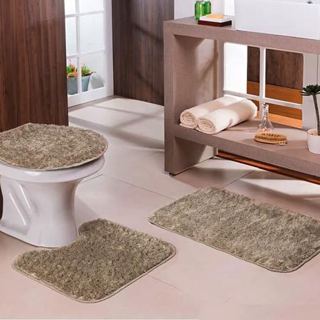 Imagem de Kit Tapete Banheiro Com 3 Peças Oásis Classic Antiderrapante