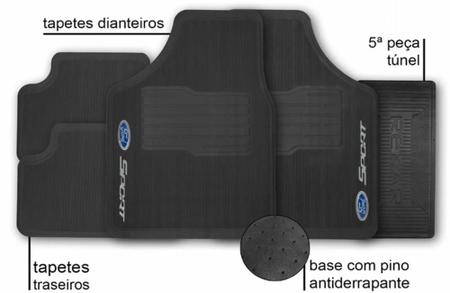 Imagem de Kit Tapete de Borracha + Capa de Volante + Chaveiro para Ford Ranger 2012 Até 2023