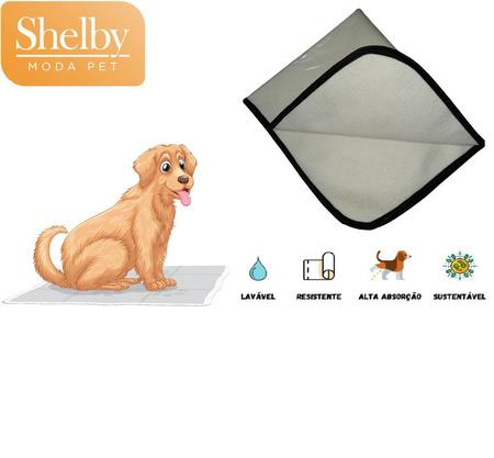 Imagem de Kit tapete higiênico lavável xixi cachorro, 3 G, 100 x 90 cm