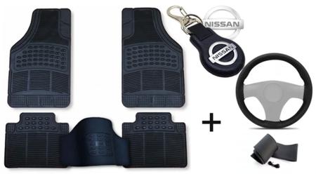 Imagem de Kit Tapete Nissan Kicks 2024 + Capa de Volante + Chaveiro