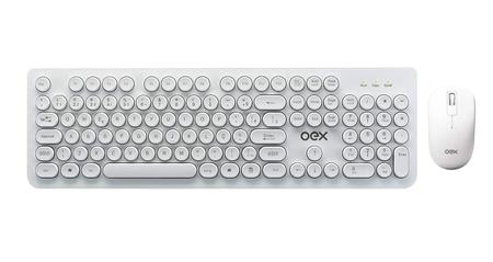 Imagem de Kit Teclado e Mouse Combo Pop TM410 Abnt2 Usb Branco - Oex