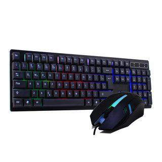 Imagem de Kit Teclado E Mouse Gamer Kit Cel Mobilador + Mouse Pad PUBG