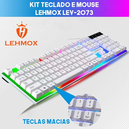 Imagem de Kit Teclado e Mouse Gamer LED RGB Com Fio Usb