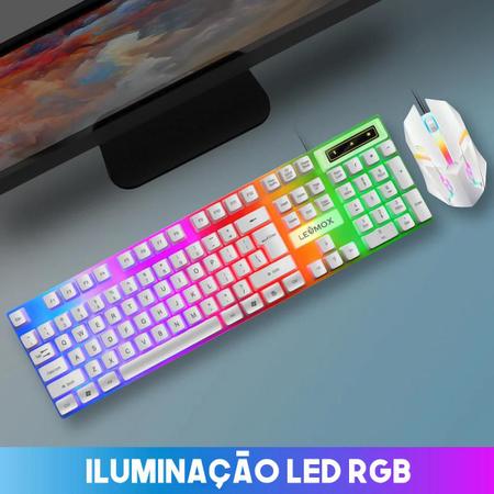 Imagem de Kit Teclado e Mouse Gamer LED RGB Com Fio Usb