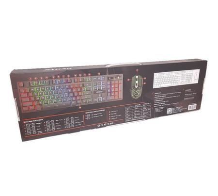 Imagem de Kit teclado e mouse gamer led rgb usb abnt2 multimidi hk8900