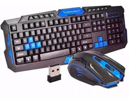 Imagem de Kit Teclado e Mouse Gamer Sem Fio Wireless 1600 DPI B-max BM-T07