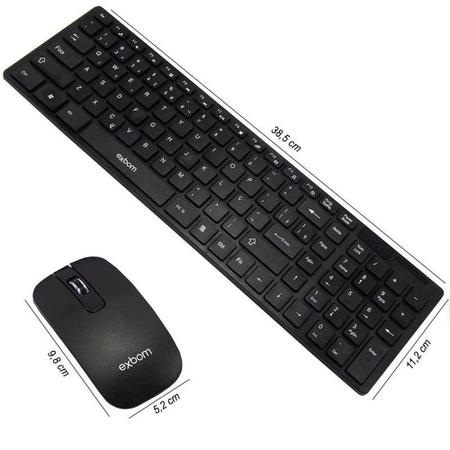 Kit Teclado Slim e Mouse Sem Fio Wireless Para Computador Notebook Usb -  Online - Kit Teclado e Mouse - Magazine Luiza