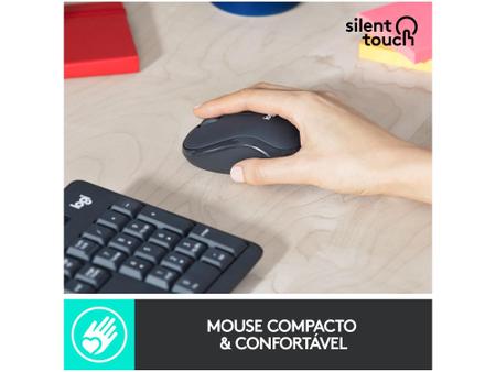 Imagem de Kit Teclado e Mouse sem Fio Logitech MK295 Silent