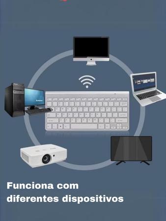 Imagem de Kit Teclado E Mouse Sem Fio Para Notebook Dell / Lenovo / Samsung 