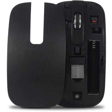Imagem de Kit Teclado e Mouse Sem Fio Usb Wireless 2.4ghz Multimídia Abnt2 Pc Notebook Mac (Preto)