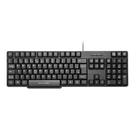 Imagem de Kit Teclado E Mouse Usb Com Fio Basico Preto Multilaser Slim