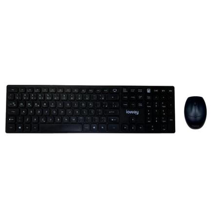 Imagem de Kit Teclado E Mouse Usb Km702Sl Preto Slim Ioway