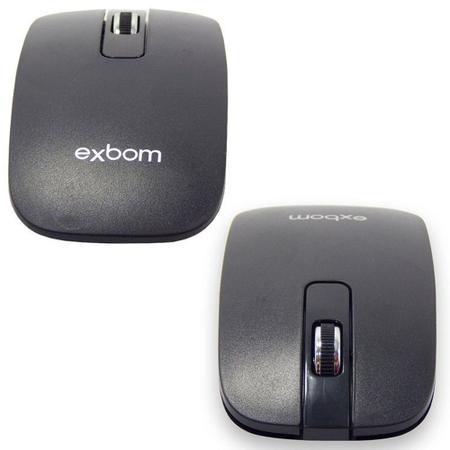 Imagem de Kit Teclado + Mouse Sem Fio Wireless Usb Exbom BK-S1000 com Capa de Silicone