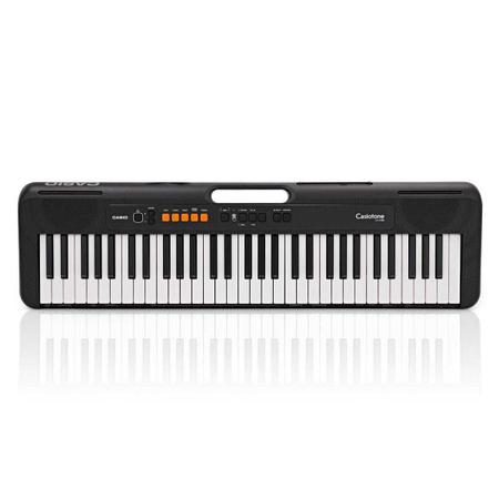 Imagem de Kit Teclado Musical CASIOTONE CT-S100 CASIO Preto 61 Teclas + Suporte X