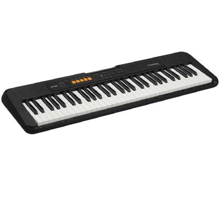 Imagem de Kit Teclado Musical CASIOTONE CT-S100 CASIO Preto 61 Teclas + Suporte X