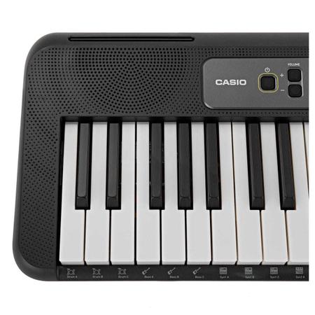 Imagem de Kit Teclado Musical CASIOTONE LK-S250 CASIO Preto Teclas Iluminadas APP Chordana Play + Capa