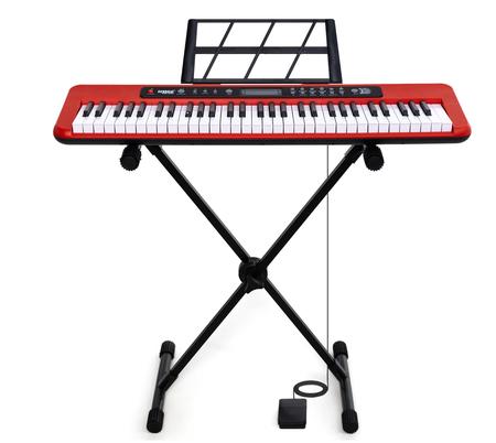 Kit Teclado Casio CT-S200 Vermelho USB 5/8 61 Teclas Completo Com Pedal  Sustain - Teclado Arranjador - Magazine Luiza