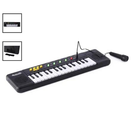 Teclado Infantil 44 Teclas Com Microfone - Preto - Toda Música