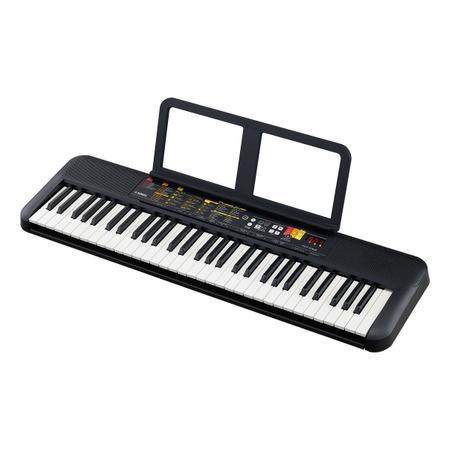 Imagem de Kit Teclado Yamaha PSR-F52 Preto 61 Teclas Suporte X + Capa