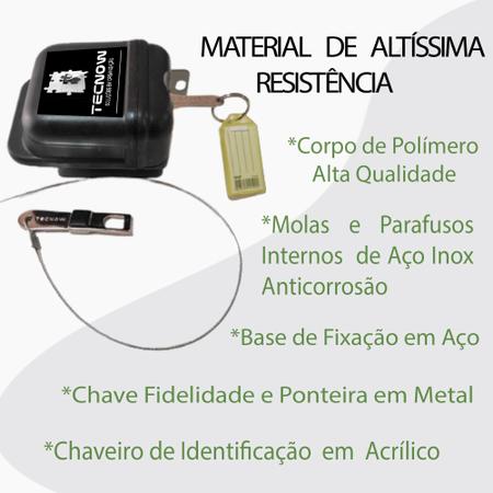 Imagem de Kit Tecnow Com 2 Travas De Carrinho Condomínio + 40 Chaves