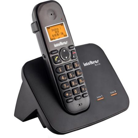 Imagem de Kit Telefone Sem Fio 2 Linhas Com 3 Ramal Bina Entrada Chip