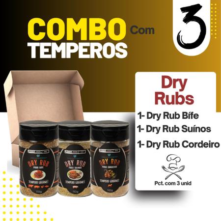 Imagem de Kit Temperos Dry Rub Gourmet 330g