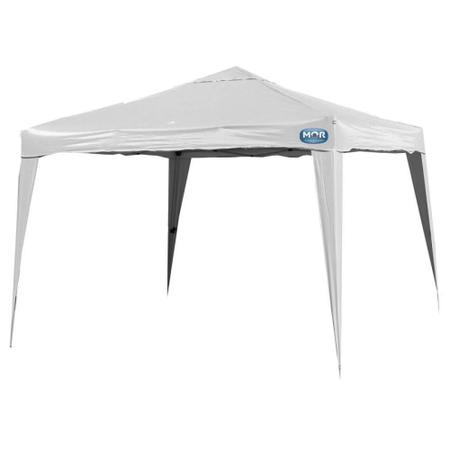 Imagem de Kit Tenda Gazebo Dobravel 3m X 3m Base e Topo + 4 Paredes Brancas Sem Janela