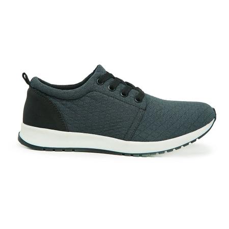 Imagem de Kit Tenis Feminino Casual Texturizado Matelassê Com Cadarço Extra Comfort + Meia Branca Cano Curto