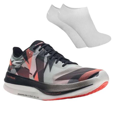 Imagem de Kit Tênis Skechers Go Run Speed Freek Masculino + Par de Meia